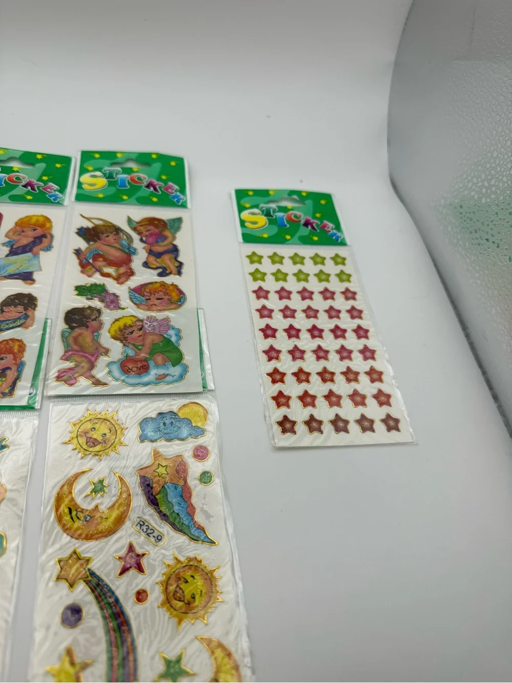 Vintage 1959s Glitter baby/angel  Stickers - Assorted Cherub & Space Designs